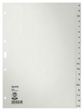 Leitz 4300 Register - A - Z, Papier, A4, 30 cm hoch, 20 Blatt, grau