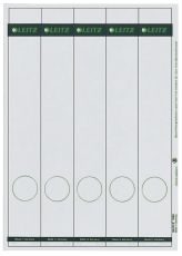 Leitz 1688 PC-beschriftbare Rückenschilder - Papier, lang/schmal, 125 Stück, grau