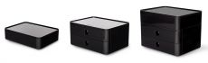 HAN SMART-BOX ALLISON – kompakte Design-Schubladenbox mit 2 Schubladen, hochglänzend und in Premium-Qualität, jet black, 1120-13