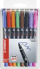 Folienstift - STABILO OHPen universal - permanent medium - 8er Pack - mit 8 verschiedenen Farben