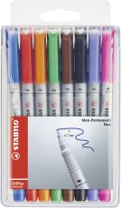 Folienstift - STABILO OHPen universal - wasserlöslich fein - 8er Pack - mit 8 verschiedenen Farben