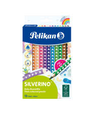 Pelikan Buntstifte SILVERINO, dreieckig, dick, 12 Farben