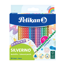 Pelikan Buntstifte SILVERINO, dreieckig, 24 Farben