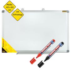 Bundle Idena Whiteboard 60x40cm + 1x Whiteboardmarker 360 1,5-3mm schwarz +1x Whiteboardmarker 360 1,5-3mm rot