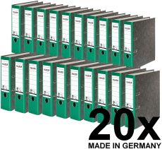 Original Falken 20er Pack Recycling-Ordner Wolkenmarmor grün