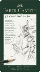 Faber-Castell Bleistift Castell 9000 12er Art Set | inkl. Anspitzer + Knetradierer