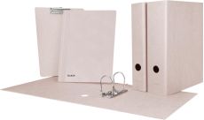 Original Falken 10er Pack Vegan-Ordner Pure Raw. Made in Germany. 8 cm breit DIN A4 Grau naturbelassen puristisch umweltfreundlich Öko Aktenordner Briefordner Büroordner Pappordner Schlitzordner