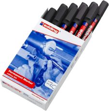 edding 300 Permanentmarker - schwarz - 10 Stifte - Rundspitze 1,5-3 mm - wasserfest, schnell-trocknend - wischfest - für Karton, Kunststoff, Glas, Holz, Metall, Glas