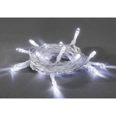Konstsmide 1408-203 LED Lichterkette, 20 kalt weiße Dioden, batteriebetrieben, Innen, 2 x AA 1.5V (exkl.)