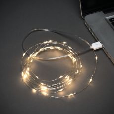 Konstsmide 1770-190 Micro LED Lichterkette mit USB-Anschluss