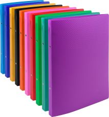 Exacompta 511999E 10er Pack Premium Ringbuch OPAK DIN A4 aus Kunststoff mit 4 Ringen 20 mm breit, farbig sortiert, ideal für Schule und Büro Ringhefter Ringordner Ringbuchordner
