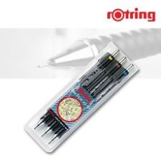 rOtring Tikky Druckbleistift Set | 0,35mm, 0.5mm und 0,7mm | Schwarz | 3-teiliges Set