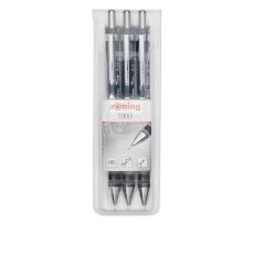 rOtring Tikky Druckbleistift Set | 0,35mm, 0.5mm und 0,7mm | Schwarz | 3-teiliges Set