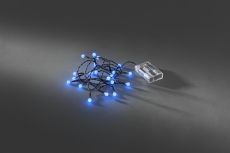 Konstsmide 1491-407 20er LED Globelichterkette mit blauen Dioden für den Innenbereich - 6h Timer,  Batteriebetrieb