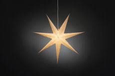 Konstsmide 2990-250 Weihnachtsstern Glühlampe, LED Weiß mit ausgestanzten Motiven, mit Schalter