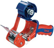 tesa 6400 Packband Handabroller COMFORT - Hochwertiger, robuster Abroller für Paketbänder - Profi-Qualität - Für Klebebänder mit bis zu 50 cm Breite