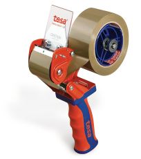 tesa 6400 Packband Handabroller COMFORT - Hochwertiger, robuster Abroller für Paketbänder - Profi-Qualität - Für Klebebänder mit bis zu 50 cm Breite