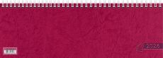 Querterminbuch 2026 | 297×105 mm, Karton, rot