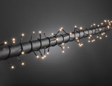 Konstsmide 2016-000 - Microlight Lichterkette, verschweißt, 120 klare Birnen, 24V Außentrafo, schwarzes Kabel