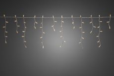 Konstsmide 2764-002 - Eisregen Lichtervorhang, 400 klare Birnen, 24V Außentrafo, weißes Kabel