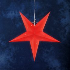 Konstsmide 2964-500 - Roter Papierstern, 70 x 70 cm für den Innenbereich - Leuchtmittel nicht im Lieferumfang enthalten