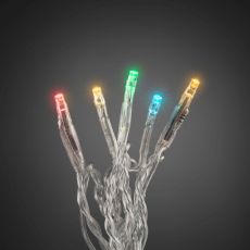 Konstsmide 6355-523 Micro LED Lichterkette mit 200 bunte Dioden sowie transparentem Kabel - Innebereich