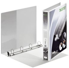 Leitz 4201 Ringbuch SoftClick, A4, mit Taschen, 4 Ringe, 25 mm, weiß