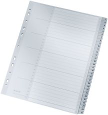 Leitz 1281 Zahlenregister - 1-31, PP, A4 Überbreite, 31 Blatt, grau