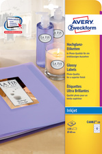 AVERY Zweckform Inkjet/Glossy Etiketten, 88,9 x 63,5 mm