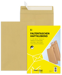 MAILmedia Faltenversandtasche mit Haftklebestreifen, C4