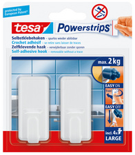 tesa Powerstrips Haken LARGE Classic, weiss