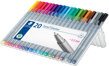 STAEDTLER Fineliner triplus BRILLIANT COLOURS, 4er Etui