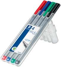 STAEDTLER Fineliner triplus BRILLIANT COLOURS, 4er Etui