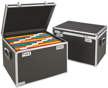 LEITZ Hängeregistratur-Box, schwarz/chrom