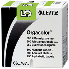 LEITZ Ziffernsignal Orgacolor 3, auf Rolle, hellblau