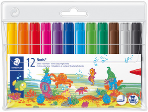 STAEDTLER Fasermaler Noris jumbo, 12er Etui