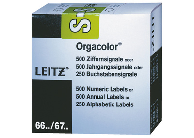 LEITZ Buchstabensignal Orgacolor J, auf Rolle, schwarz