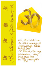 SUSY CARD Geburtstagskarte - 75. Geburtstag Briefumschlag