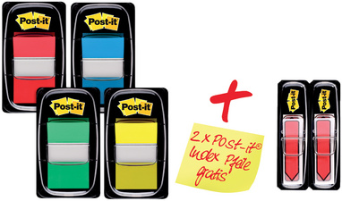 Post-it Haftmarker Index, 25,4 x 43,2 mm, Vorteilspack