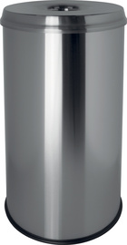helit Stahl-Papierkorb 'the guardian', 50 Liter, lichtgrau