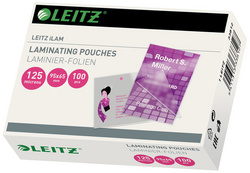 LEITZ Laminierfolientasche für Visitenkarten, 60 x 90 mm