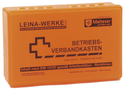 LEINA Betriebsverbandkasten, Inhalt DIN 13157, grün