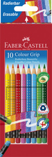 FABER-CASTELL Dreikant-Buntstifte Colour GRIP, 10er Etui