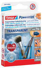 tesa Powerstrips TRANSPARENT, Haltekraft: max. 1,0 kg