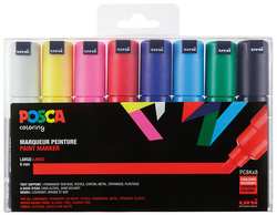 POSCA Pigmentmarker PC-8K, 8er Box, farbig sortiert