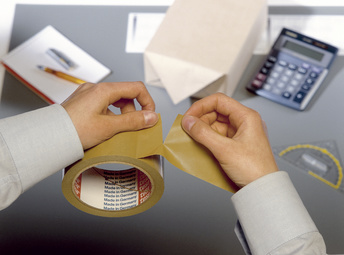 tesapack Verpackungsklebeband Express von Hand einreißbar