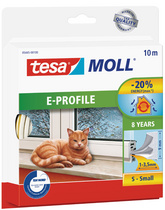 tesa MOLL CLASSIC E-Profil Gummidichtung, braun, 9 mm x 6 m