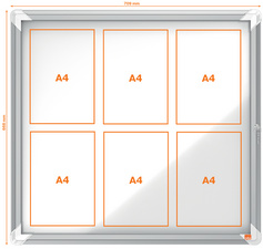 nobo Schaukasten, Metall-Rückwand, Außenbereich, 4 x DIN A4