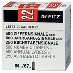LEITZ Jahressignal Orgacolor 18, auf Streifen, grau