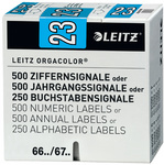 LEITZ Jahressignal Orgacolor 18, auf Streifen, grau